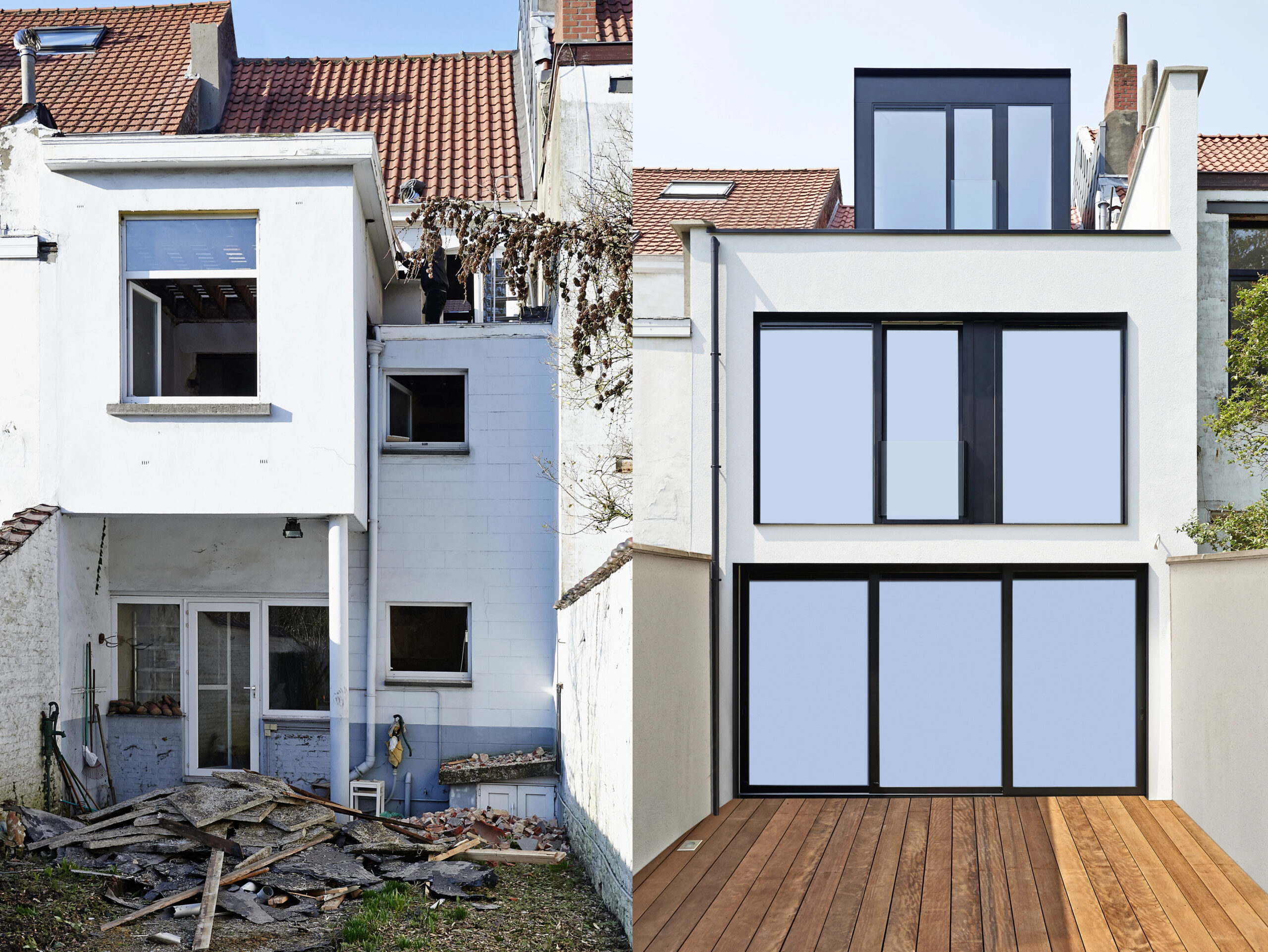 Badkamer renovatie voor en na