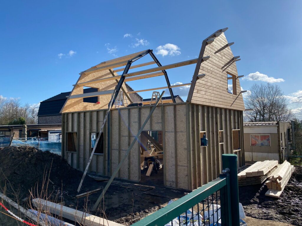 mantelzorgwoning in aanbouw